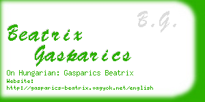 beatrix gasparics business card